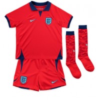 Echipament fotbal Anglia Declan Rice #4 Tricou Deplasare Mondial 2022 pentru copii maneca scurta (+ Pantaloni scurti)
